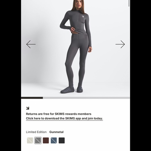The North Face Pants - The North Face x SKIMS Gunmetal Refina leggings